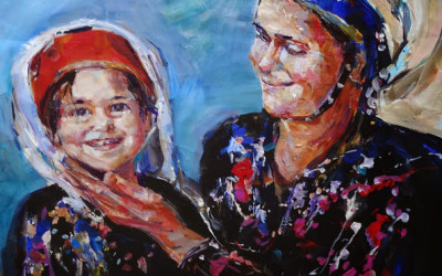 Ottoman lady and child by Anna Martin