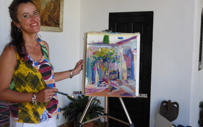 Creative week at Little Alhambra Andalucia painting and sharing gastronomic food